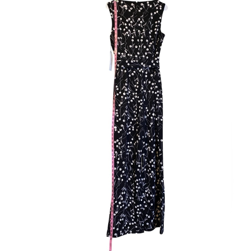 Calvin Klein Black & White Sleeveless Wide leg Jumpsuit Women’s Size 10 NWT - Picture 10 of 16